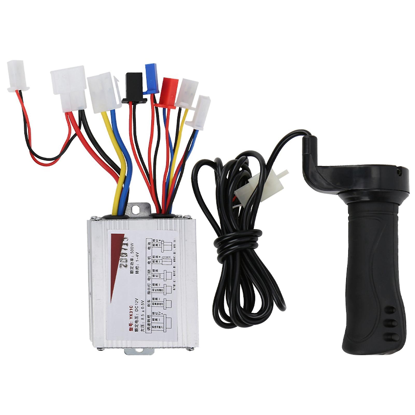 12v 500w Speed Controller Throttle Grip Set Accessory For Electric Bicycle Scooter Ebike