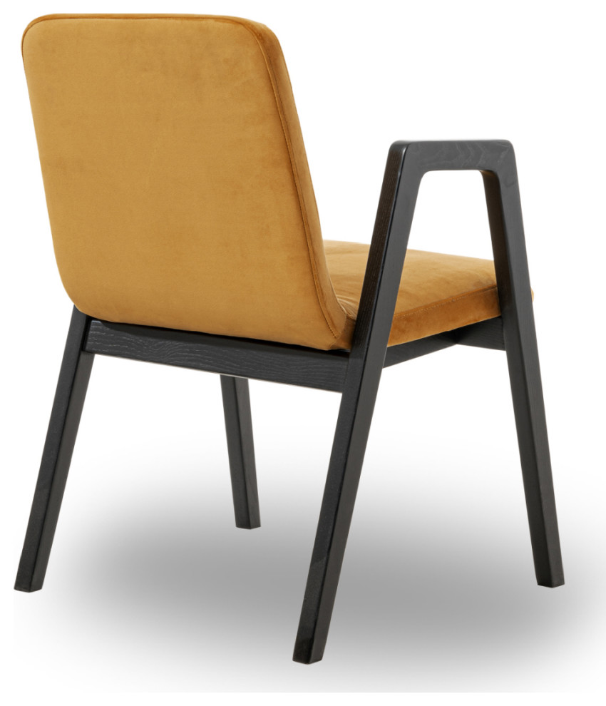 Brown Orange Velvet Dining Chair  Liang  ampEimil Benson   Midcentury   Dining Chairs   by Oroa   Distinctive Furniture  Houzz