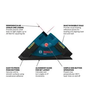 Bosch 30 ft. Laser Level Square for Layout and Alignment GTL2