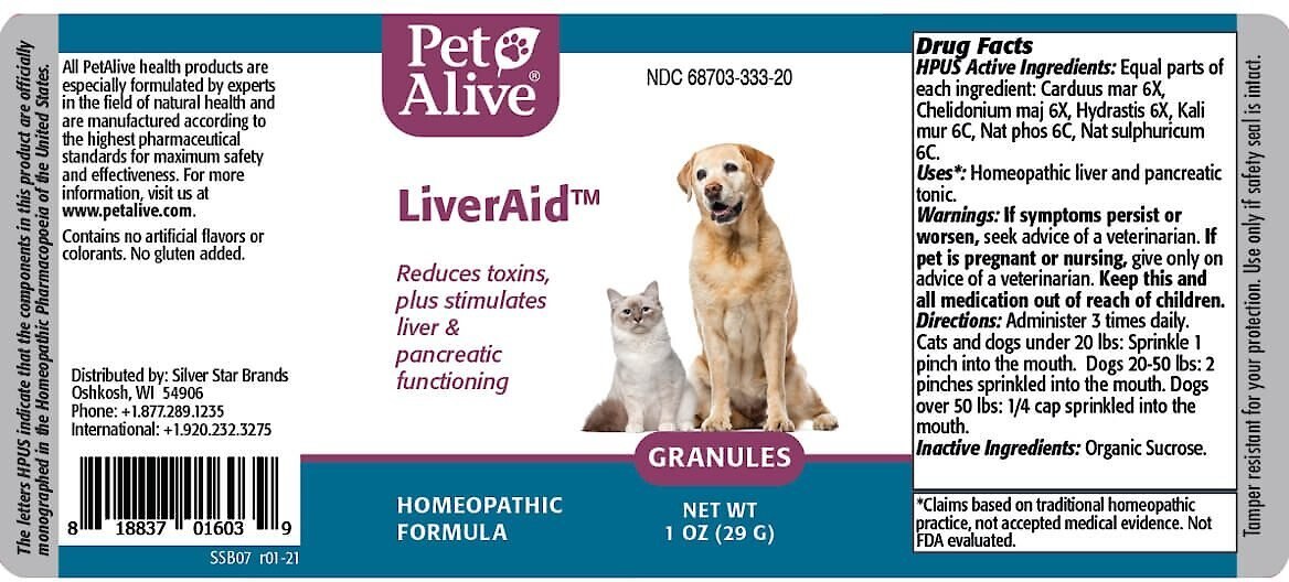 PetAlive LiverAid Homeopathic Medicine for Liver Disease for Dogs and Cats， 1-oz jar