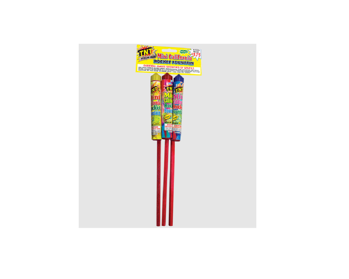 TNT Fireworks Mini California Rocket Fountain 3 Pack - 200967