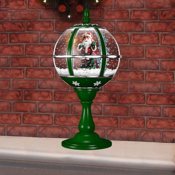 Fraser Hill Farm Let It Snow Series 23In. Tabletop Snow Globe Green