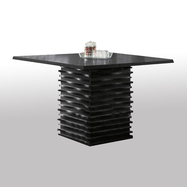 Wood Square Top Table in Black Finish