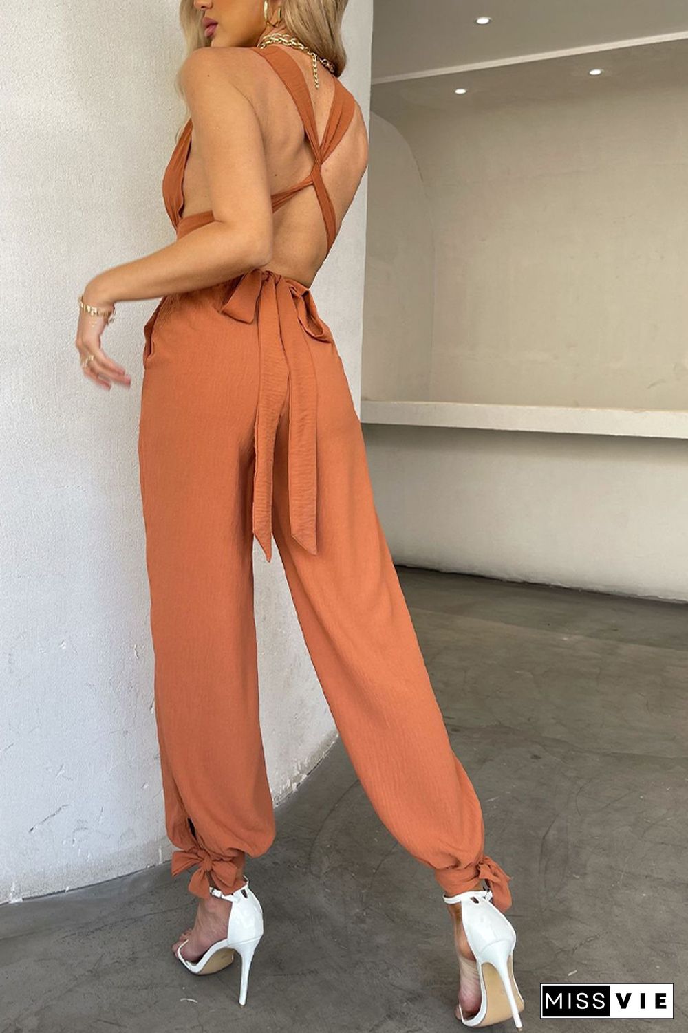 Sexy Backless Hollow Out Jumpsuit Wholesale