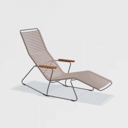 Bain de soleil design Click HOUE - Chaise longue de jardin réglable