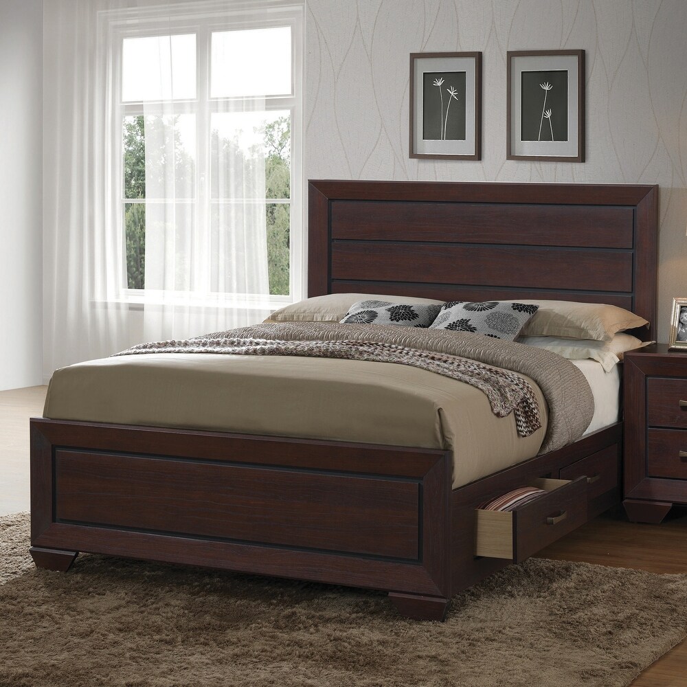 Oatfield Dark Cocoa 3 piece Bedroom Set with Dresser and Mirror