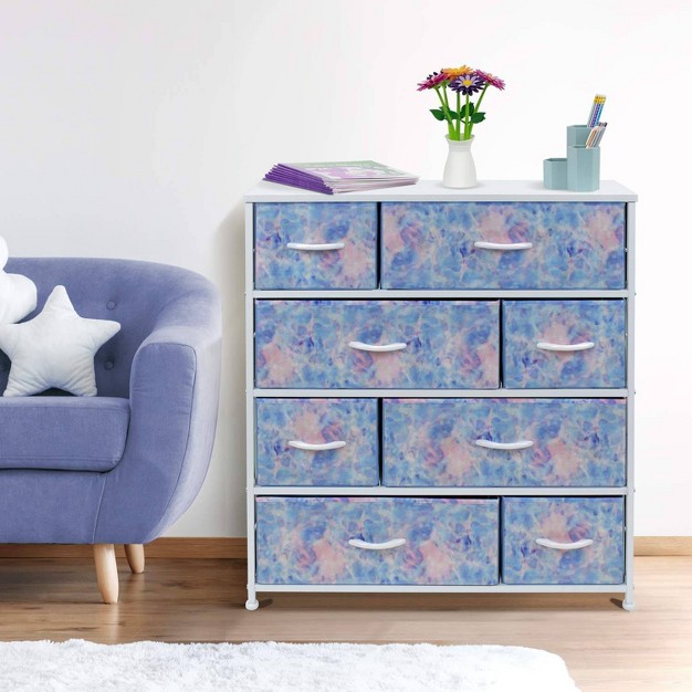 Sorbus Nightstand With Drawers For Home Bedroom Office Blue