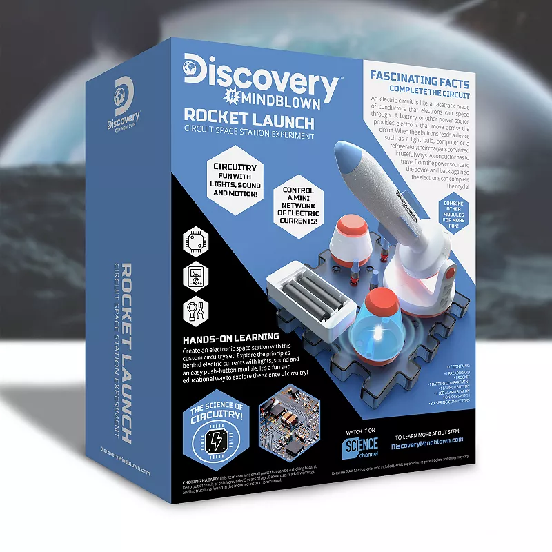 Discovery #Mindblown Rocket Launch Space Station Circuitry Set， Build-it-Yourself Engineering Toy Kit