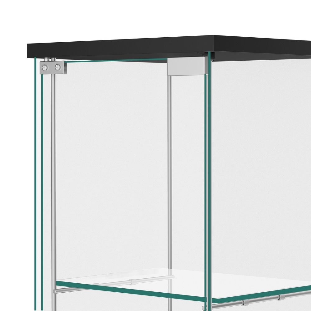 Tempered Glass Bookshelf Curio Display Cabinet