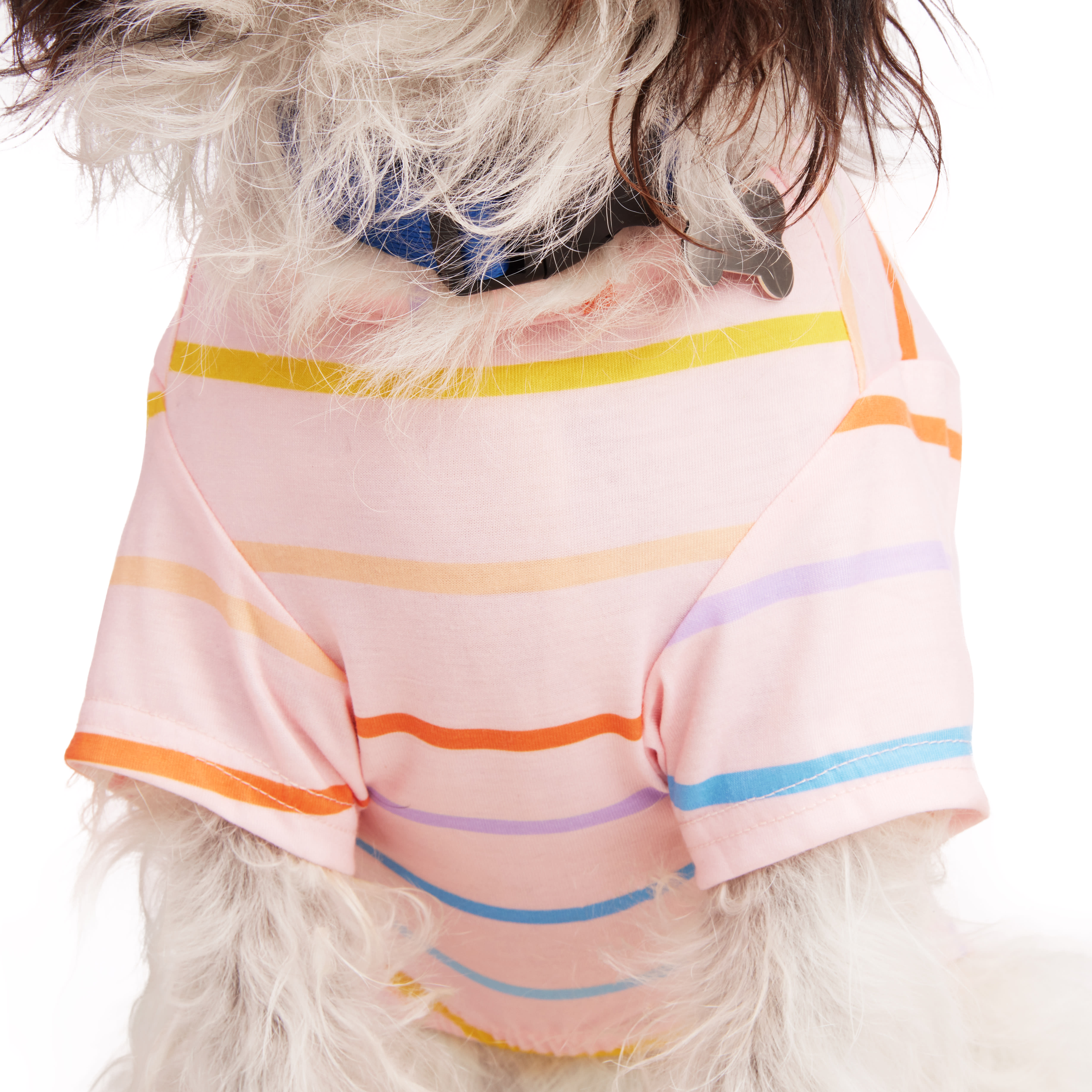 YOULY Pink Stripe Dog Tee， X-Small