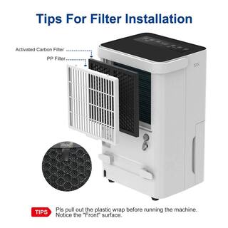 Shinco 30 pt. 1500 sq.ft. Dehumidifier in White with Auto Defrost Quietly Remove Moisture Activated Carbon Filter Timer JSXKRY071801