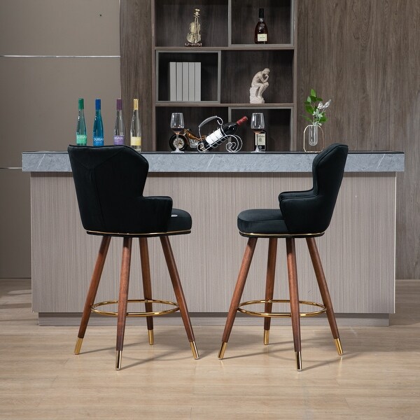 wivel Bar Stools with Backrest Footrest ，with a fixed height of 360 degrees