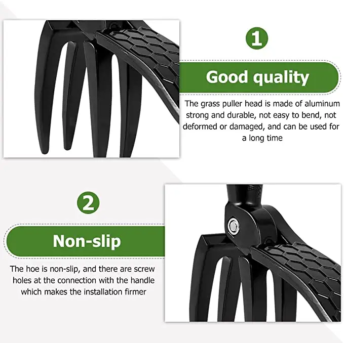 Aluminum Claw Weeder Root Remover Hand Tool for Outdoor Garden Lawn Stand Up Weed Clip Tool No Pole