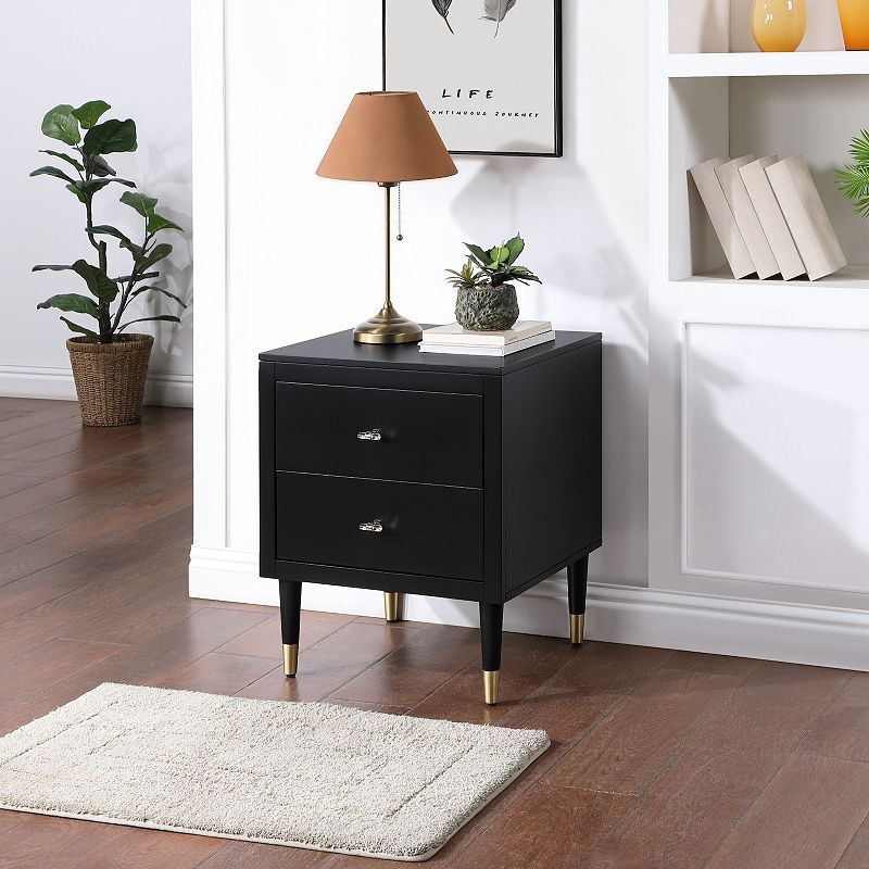 MANHATTAN COMFORT Stanton Modern 2-Drawer Nightstand Table