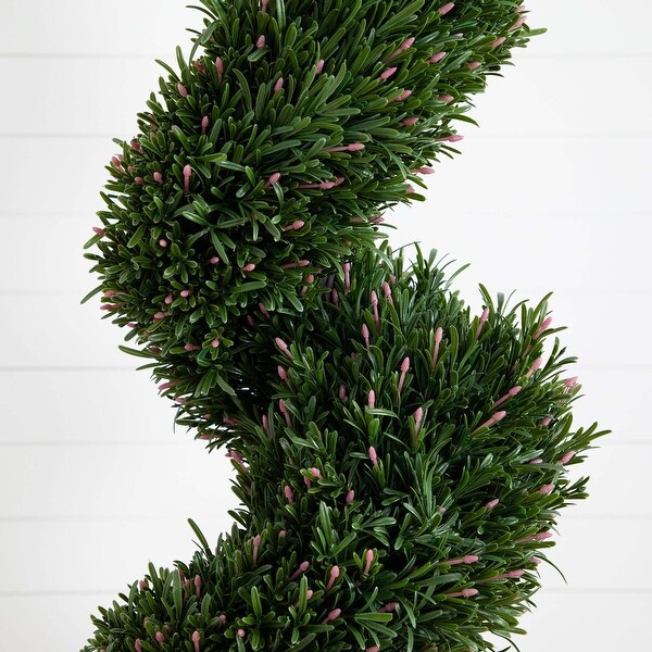 8' UV Resistant Rosemary Spiral Topiary Tree (Indoor/Outdoor)