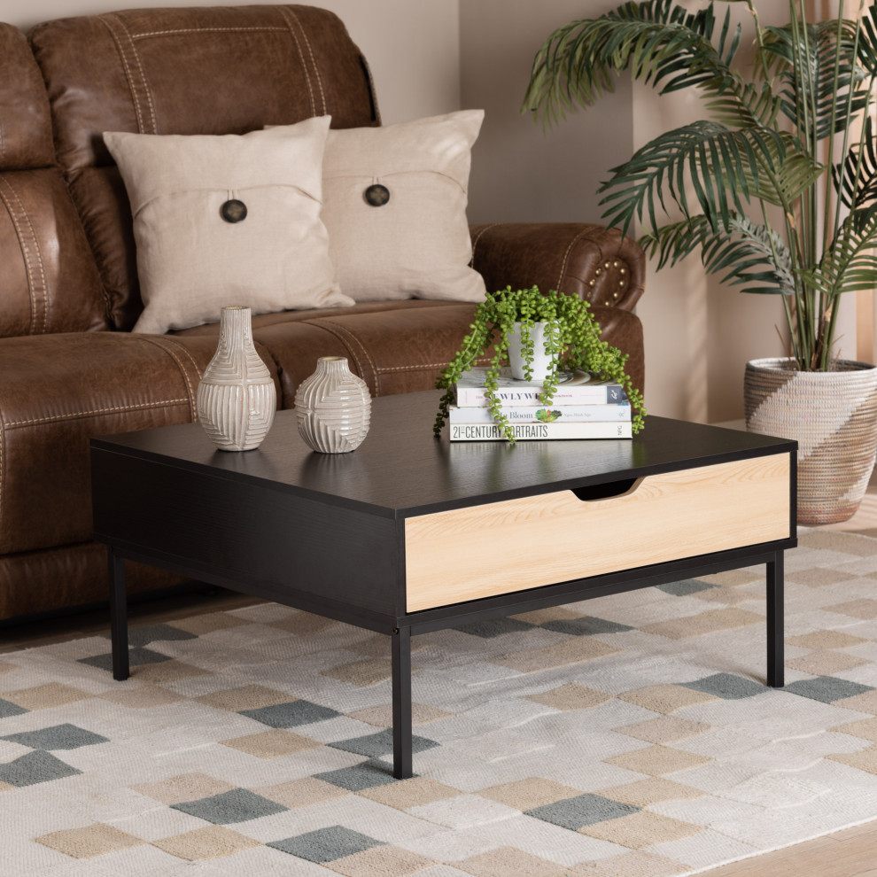 Liliane Modern Two Tone Coffee Table   Industrial   Coffee Tables   by Baxton Studio  Houzz