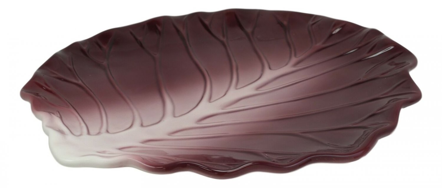 1 (12L) Gourmet Kitchen Ceramic Fresh Red Cabbage Shaped Dinner Serving Plate EBR02