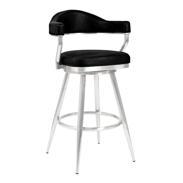 Justin Counter or Bar Stool in Faux Leather and Metal