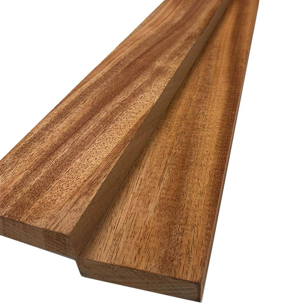 Swaner Hardwood 1 in. x 3 in. x 8 ft. African Mahogany S4S Board (2-Pack) OL04021696MA