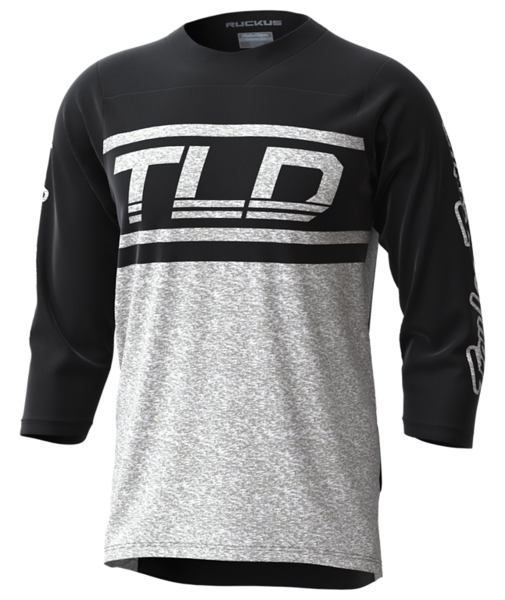 Troy Lee Designs Ruckus 3/4 Sleeve MTB Jersey - Bars - Black-Off White - 2023