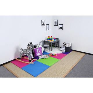 TrafficMaster Primary Pastel 24 in. W x 24 in. L x 0.5 in. Thick Foam Exercise\Gym Flooring Tiles (4 Tiles\Case) (16 sq. ft.) 24121HDUS