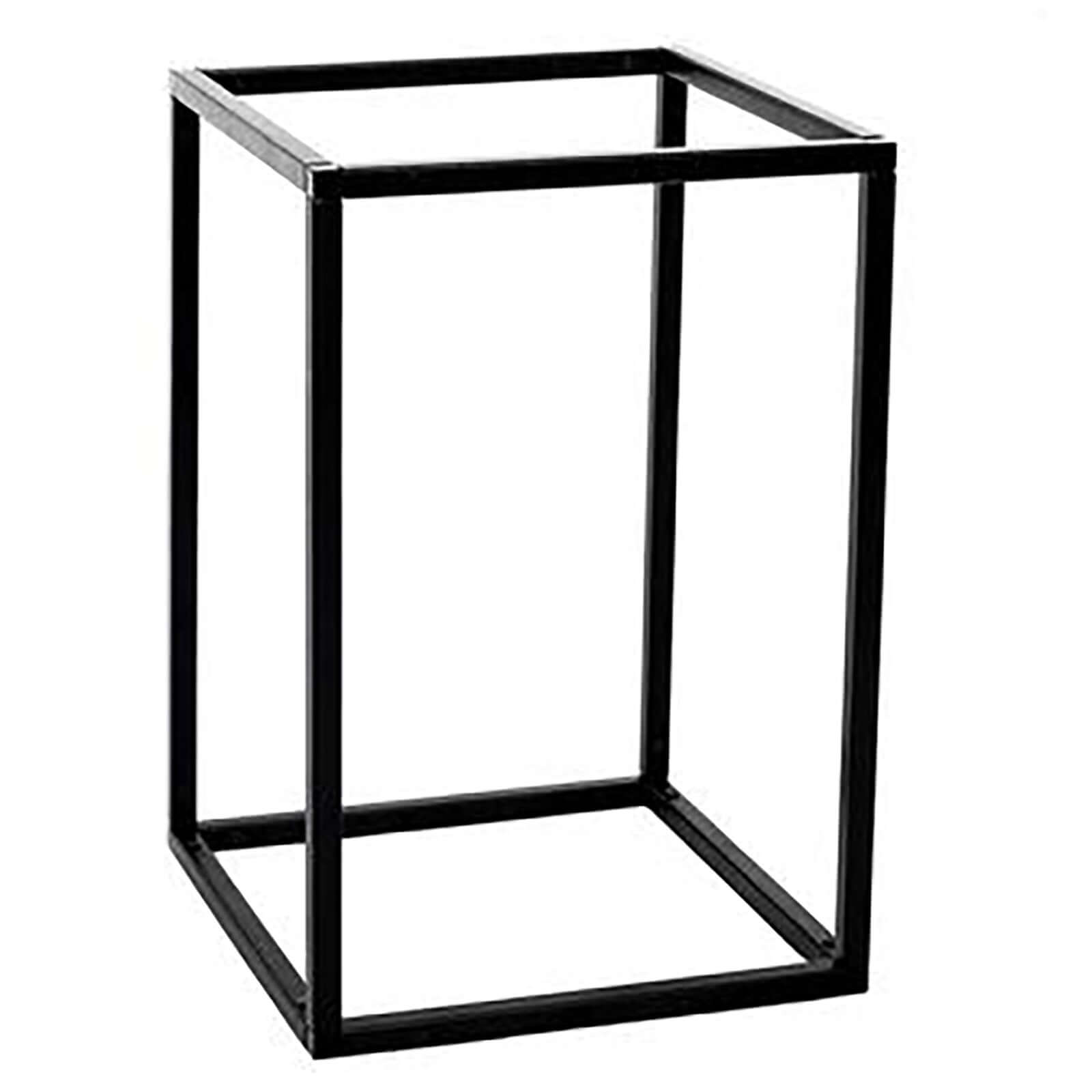 2 Pack Rectangular Matte Black Metal Wedding Flower Stand, Geometric Column Frame Centerpiece 12