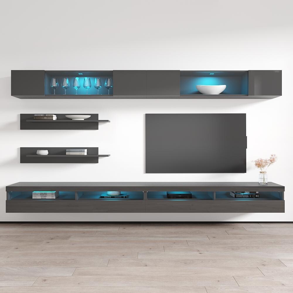 Fly I3 35TV Wall Mounted Floating Modern Entertainment Center