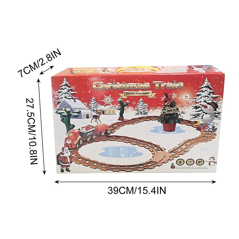 Christmas Children Electric Rail Train Music Car Toy