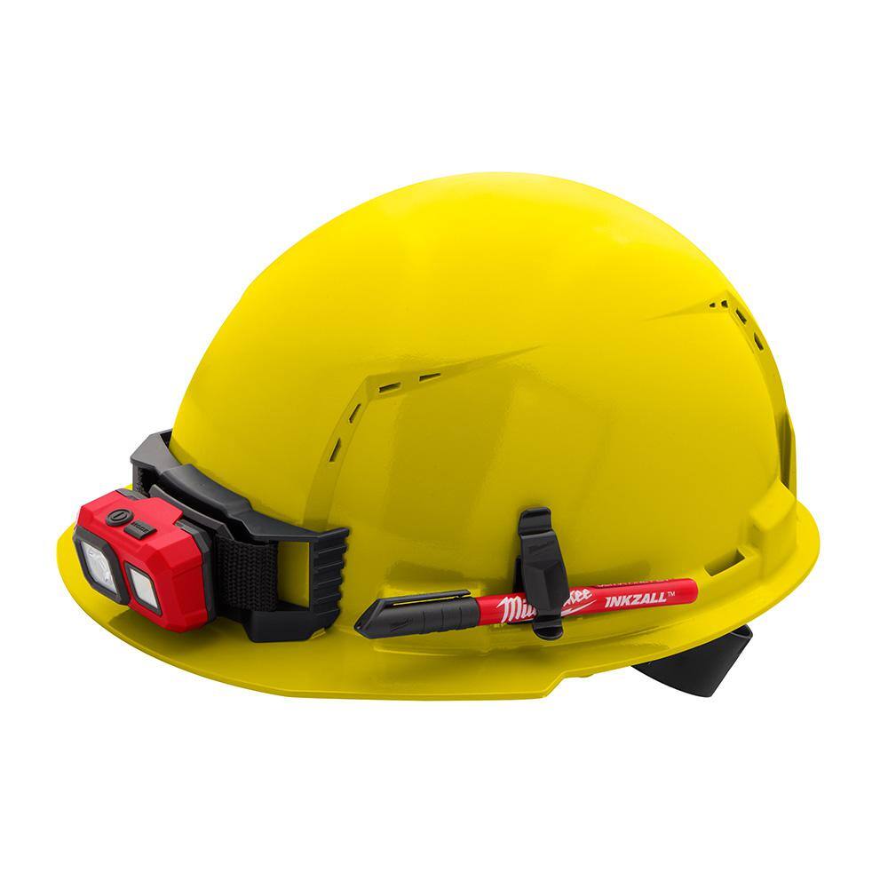 MW BOLT Yellow Type 1 Class C Front Brim Vented Hard Hat with 4 Point Ratcheting Suspension 48-73-1202