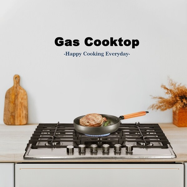 30 in. Gas Cooktop，Stainless Steel Gas Cooktop，NG/LPG Convertible Gas Burners，5 Burners Gas Stovetop，60-minute Timer.