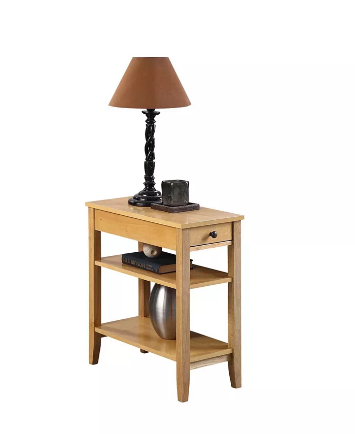 Convenience Concepts American Heritage Three Tier End Table With Drawer