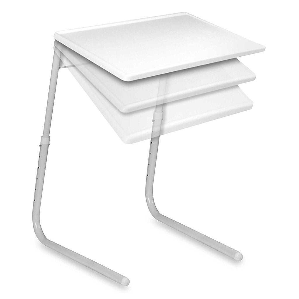 Eternal Living Adjustable Folding Table (White) Eating Serving Lap-Top White