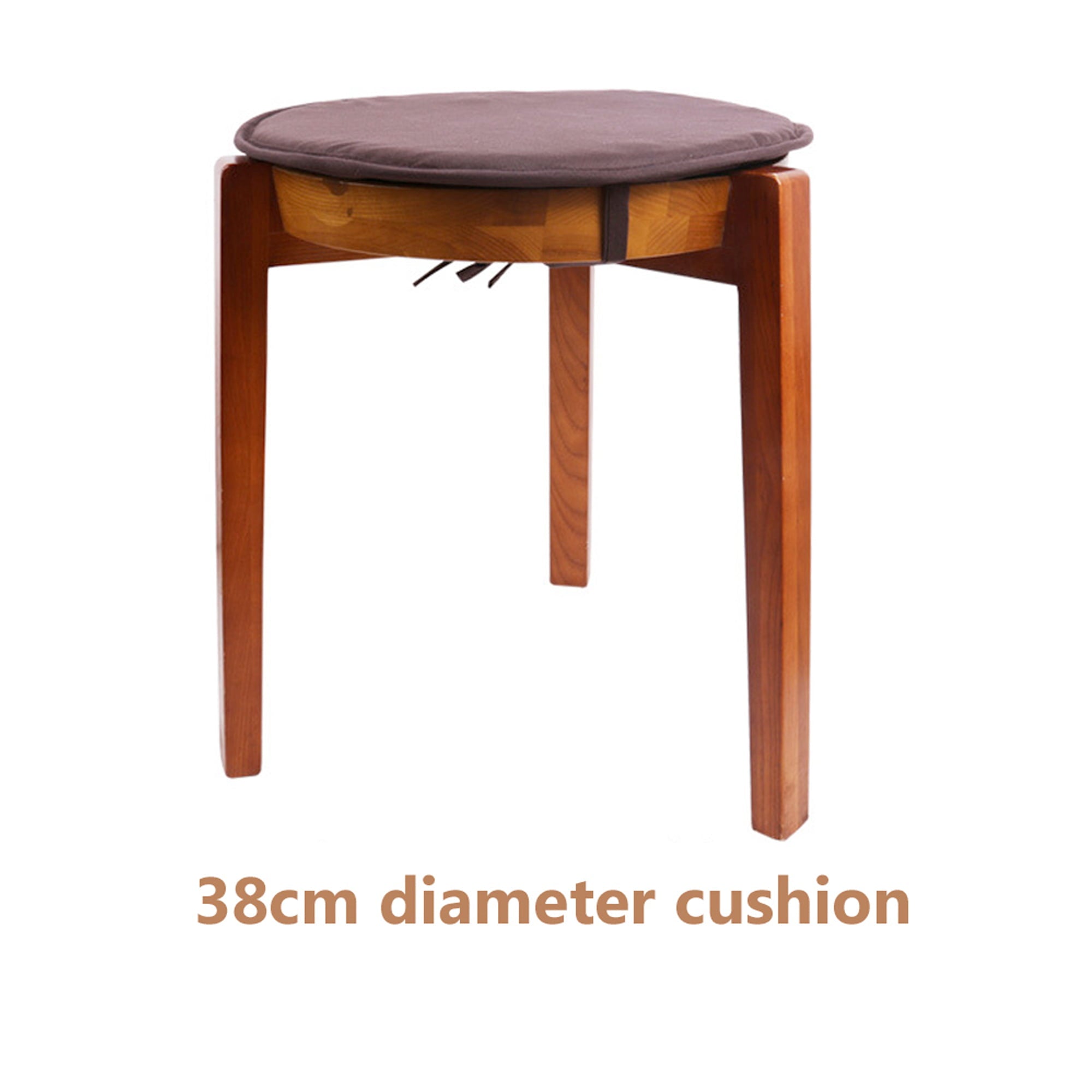 Chair Seat Pad Bistro Round Chair Seat Pad Cushions Tie-on Kitchen Dining Removable Cover