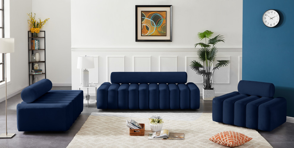 Melody Velvet Upholstered Chair   Contemporary   Loveseats   by Meridian Furniture  Houzz