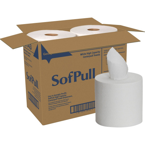 Georgia-Pacific SofPull Perforated Paper Towel， 7 4/5 x 15， White， 560/Roll， 4 Rolls/Carton (28143)