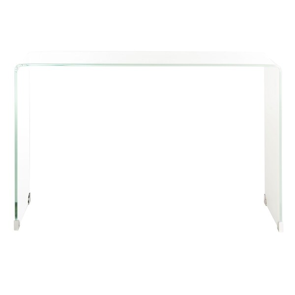 SAFAVIEH Crysta Ombre Glass Console Table - Clear / White - 43.3