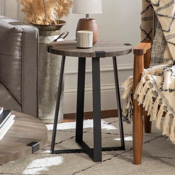 Middlebrook Barnett Round Metal Wrap Side Table