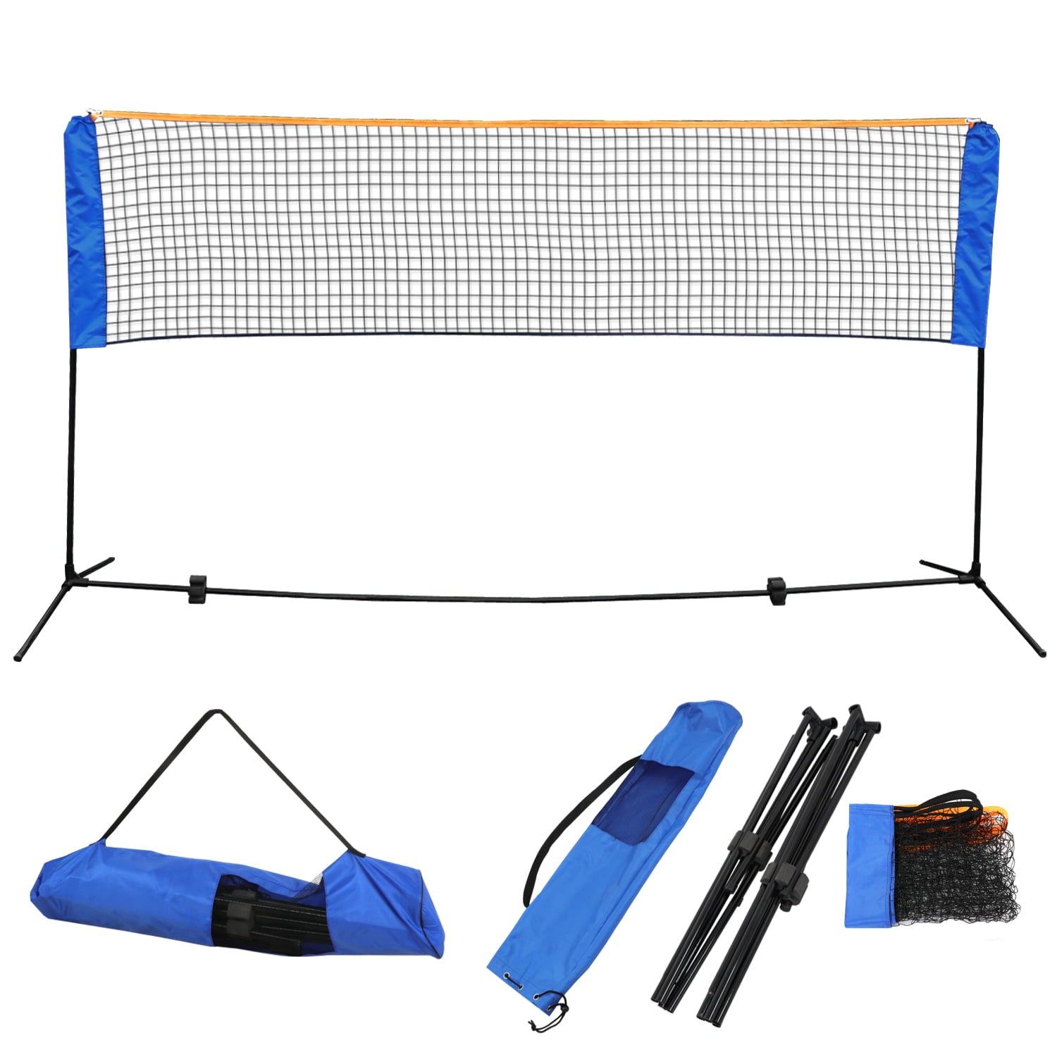 ZENY 10'X5' Portable Adjustable Badminton Net Volleyball Tennis Training Net Set W/Carrying Bag