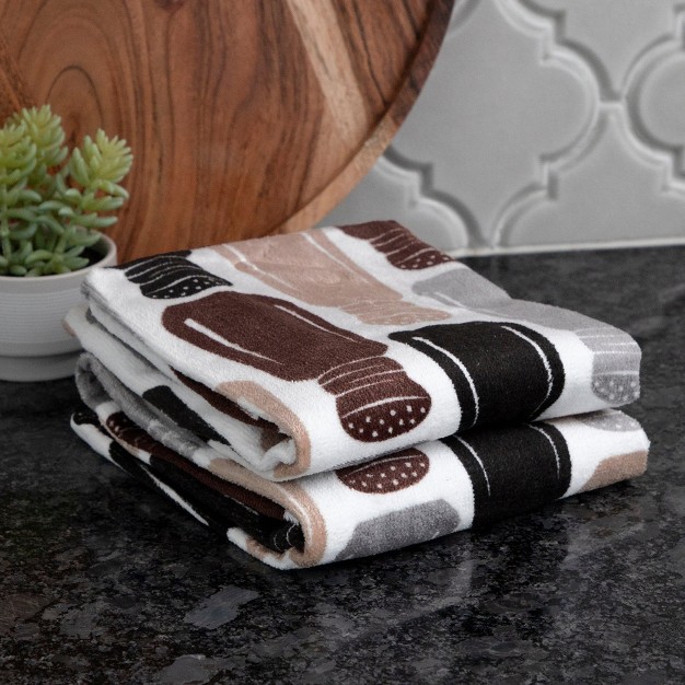 T fal Print Fiber Reactive Kitchen Towel Two Pack