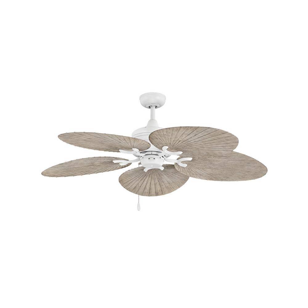 HINKLEY Tropic air 52 in IndoorOutdoor Matte White Ceiling Fan Pull Chain