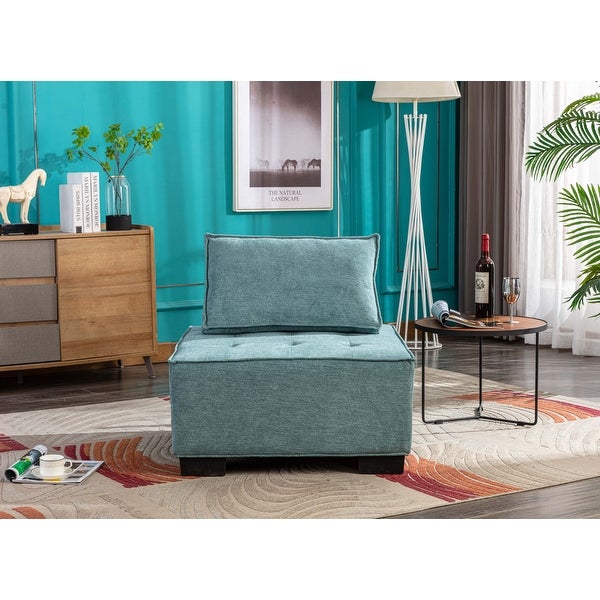 Poly fabric Square Living Room Ottoman Lazy Chair