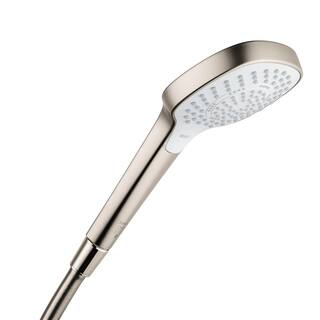 Hansgrohe 3-Spray 4.3 in. Single Wall Mount Handheld Adjustable Shower Head in Brushed Nickel 04723820