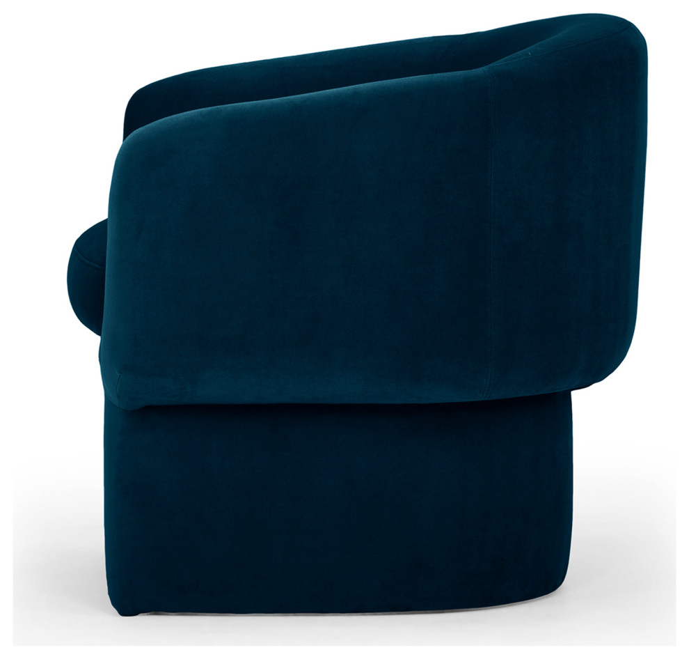 Ovie 27 quotFabric Chair  Plush Velvet   Contemporary   Armchairs And Accent Chairs   by Kardiel  Houzz