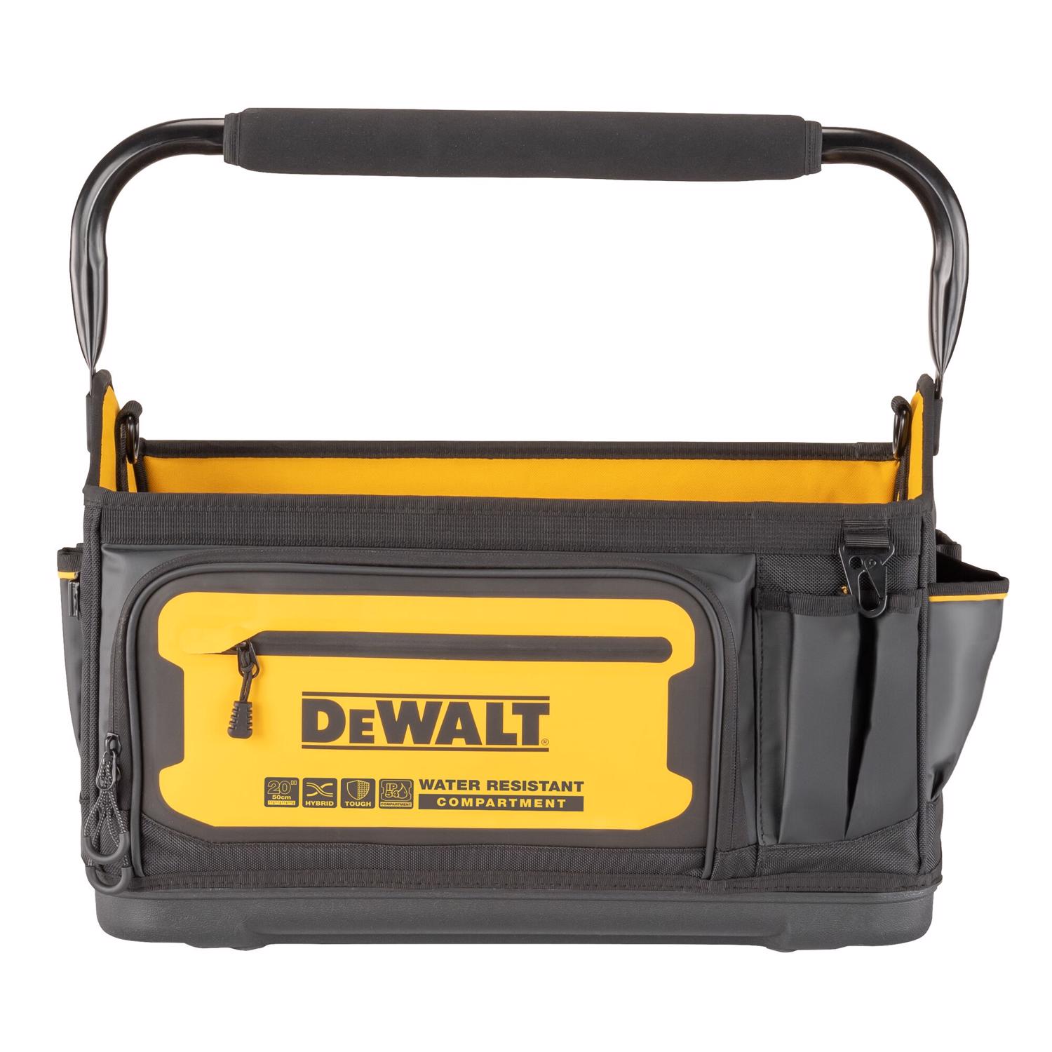 DW Ballistic Nylon Open Top Tool Tote Tool Tote 36 pocket Black/Yellow