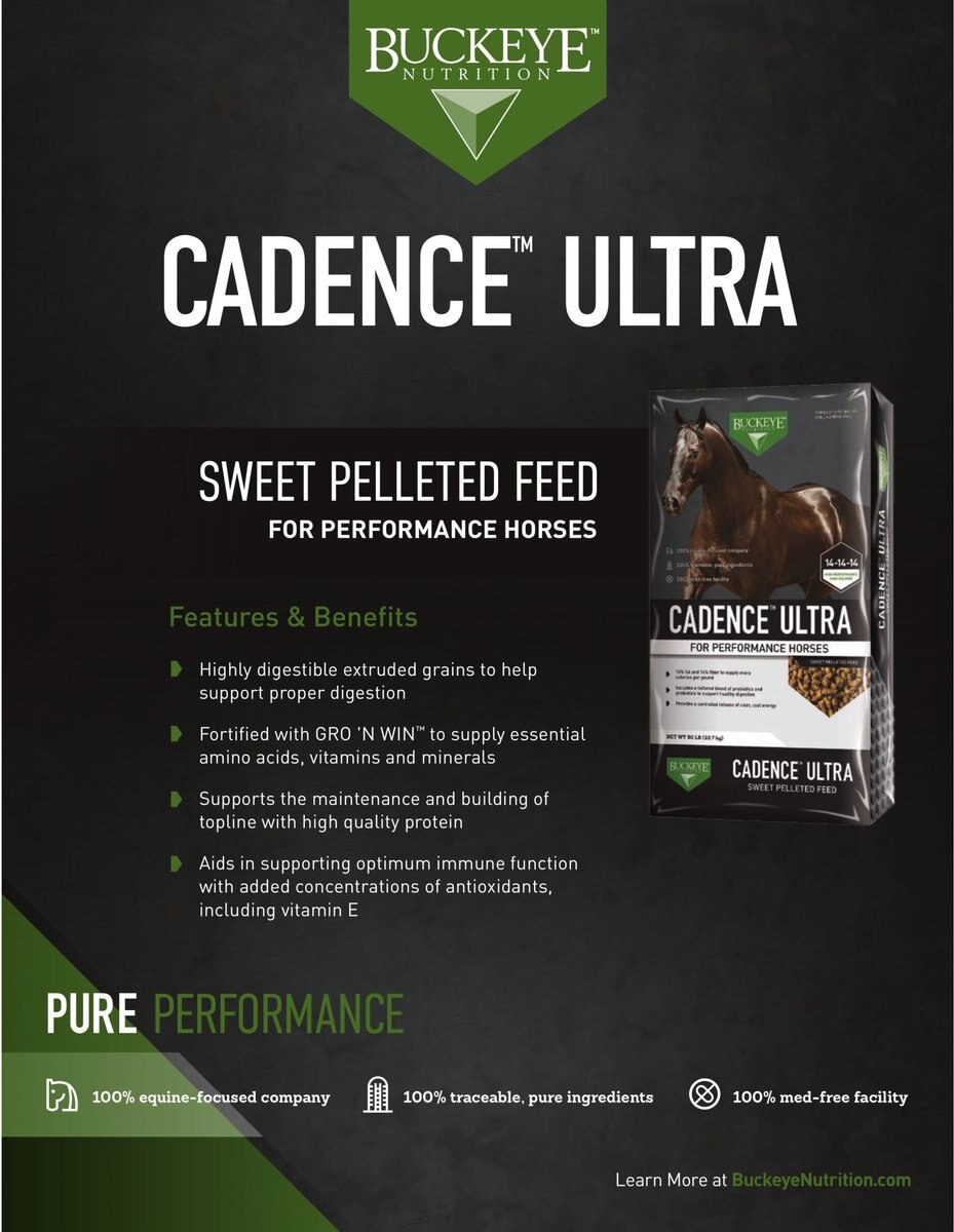 Buckeye Nutrition Cadence  Ultra Horse Feed， 50-lb bag