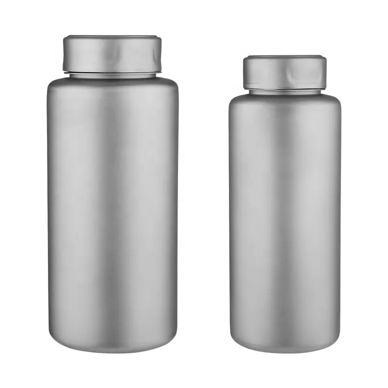 Travel Equipment Titanium Outdoor Hiking Sports Tableware Set Titanium Cup and Titanium Water Bottle 750ml cup add 1000ml bottle