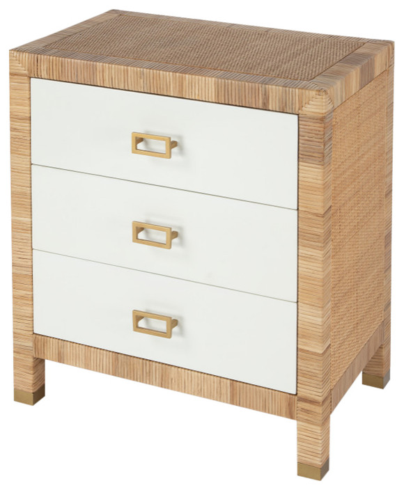 Corfu 3 Drawer Natural Raffia Chest   Tropical   Accent Chests And Cabinets   by Butler Specialty Company  Houzz