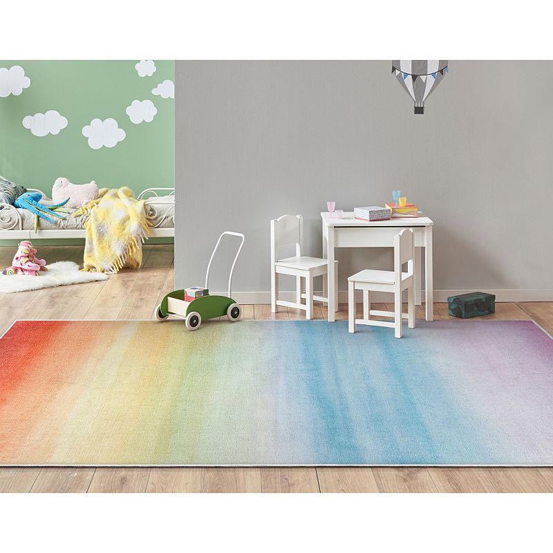 Well Woven Sunrise Modern Rainbow Flat-Weave Area Rug