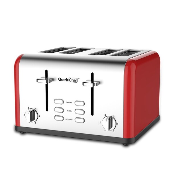 4-slice stainless steel toaster