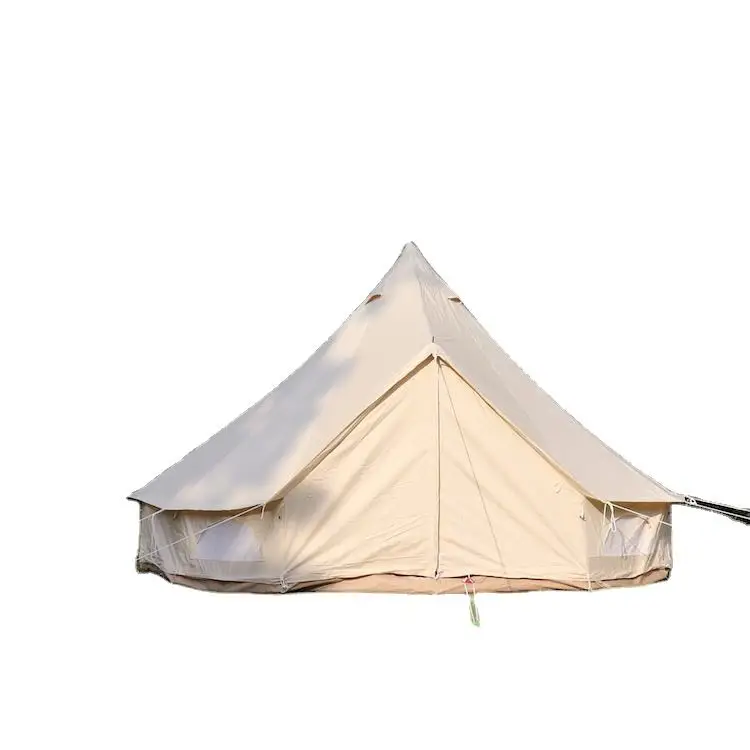 Hotel Outdoor Glamping Round Rainproof Windproof Flame Retardant Canvas Bell campingTent